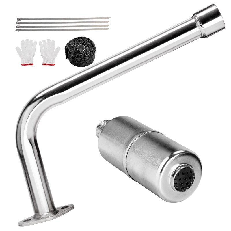 Parker Pro Mini Bike Exhaust Header Pipe with Muffler Kit-2